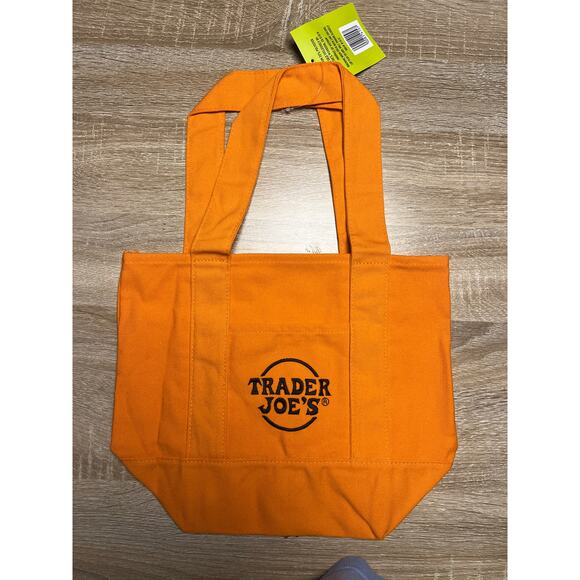 Trader Joes Mini Canvas Tote Bag Set of 4 Halloween LIMITED Fast Ship NWT - Picture 3 of 5